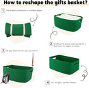 OIAHOMY Storage Basket for Shelves, Closet Cube Storage Bins Baskets for Clothes Blanket Towels, Baby Nursery, Toy Baskets Box, Woven Rope Basket, 15.75*11.81*7.09 IN, 2 Packs Green by TinyTreasures Baby Boutique
