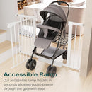 Cumbor 2 Pack 29.7-46" Baby Gate for Stairs, Mom's Choice Awards Winner-Auto Close Dog Gate for doorways, Easy Install Pressure Mounted Pet Gates indoor, Easy Walk Thru Wide Safety Gate for Dog, White by TinyTreasures Baby Boutique