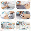Baby Play Mat, 7-in-1 Tummy Time Activity Gym Mat, Washable Baby Lounger Nest, Portable Floor Seat for Home & Travel, Baby Essentials Gift for Infant Newborn 0-6-12-18 Months by TinyTreasures Baby Boutique