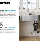 KRAUS WasteGuard 3/4 HP Ultra-Quiet Garbage Disposal with Quick Connect, Kitchen Sink Drain Cover, Power Cord and Flange Included, KWD100-75MBL by CozyNest Decor