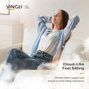 VINGLI 47" Small Couch, Beige Loveseat Mini Couch Mid Century Modern Decor Love Seat for Small Spaces Living Room, Bedroom, Play Room by CozyNest Decor