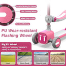 Unbreakable & Never Fall Down 2-in-1 Scooters Kids 3 Wheel Kick Scooter for Boys Girls Ages 3-8, Adjustable Height & Seat, Widened Non-Slip Deck, More Safer for Beginner Toddlers by TinyTreasures Baby Boutique