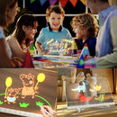 Led Note Board,Doodle Glow,Led Drawing Board for Kids,Acrylic Dry Erase Board with Light and 7 Colors Pens,LED Note Board with Colors for Office School Home (5.9x5.9 inches) by TinyTreasures Baby Boutique