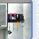 3 Pack Magnet Garage Organizer Magnetic Spice Rack for Refrigerator 20 lb Capacity Shelf Hanging Heavy Duty Magnetic Fridge Side for Organize Garage Tools(Black) by CozyNest Decor