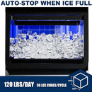 Ice Maker Commercial Ice Machine, 120lbs Per Day, Auto-Cleaning, Countertop Ice Maker with Basket and Scoop, for Home Party/RV Camping by CozyNest Decor