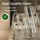ComSaf 1.9 Qt Glass Storage Containers with Lids, Glass Jars with Lids, Clear Food Storage Jar, Square Canister Set of 3, Pantry Organizers and Storage for Flour Rice Pasta Tea Coffee Bean
