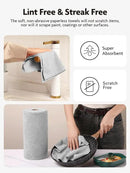 Fantasticlean Microfiber Cleaning Cloth Roll -40 Pack, Tear Away Microfiber Towels, 12" x 12", Reusable, Washable, Scratch Free, Ultra Absorbent Dish Rags for Car, Home, Garage or Shop (Grey) by CozyNest Decor