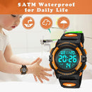 Kids Watch,Boys Watch for 3-15 Year Old Boys,Digital Sport Outdoor Multifunctional Chronograph LED 50 M Waterproof Alarm Calendar Analog Watch for Children with Silicone Band,Kids Gift by TinyTreasures Baby Boutique