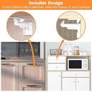 6 Pack Upgraded Invisible Baby Proofing Cabinet Latch Locks - Buumook Children Proof Cupboard Drawers Latches - Adhesive Easy Installation by TinyTreasures Baby Boutique