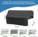 37 Inch Built-in Grill Cover for Coyote DCS Jenn-Air KitchenAid, and Lynx, 600D Heavy Duty Waterproof & Windproof Island Grill Top Cover, 38" W x 28" D x 24" H by GreenHaven Gardens