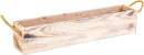 20" Rectangular Rustic Wood Planter with Handle and Plastic Liner l Rustic Whitewash l Country Style, Home and Wedding Decorations, Garden Ornaments (20x4 w Handle Set of 2, Whitewash) by GreenHaven Gardens
