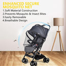 Mosquito Net for Stroller, Universal 3D Baby Bug Net with Two-Way Zippers & Storage Bag, Breathable & Foldable Netting for Stroller, Bassinet,Cradle（Black） by TinyTreasures Baby Boutique