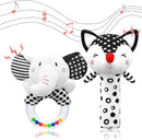 Baby Rattles 0-6 Months Newborn Toys Infant Toys 0-6 Months Rattles for Babies 0-6 Months Baby Toys 0-6 Months, Black and White High Contrast Baby Toys for Newborn 0 3 6 9 12 Months Girls Boys by TinyTreasures Baby Boutique