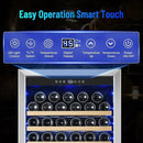 Freestanding 180 Bottle Wine Fridge - 24" Built-in Cooler with Upgraded Compressor Cooling and Intelligent Temperature Memory, Large Capacity Refrigerator by CozyNest Decor