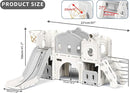 XJD 7 in 1 Toddler Slide Set, Kids Slide for Toddlers Age 1+, Toddler Climber Slide PlaySet with Basketball Hoop and Ball,Outdoor Indoor Playground for Toddlers 1-3 by TinyTreasures Baby Boutique