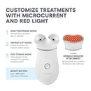 NuFACE TRINITY+ Microcurrent Facial Device + LED Red Light Wrinkle Reducer Attachment - FDA Cleared Skin Tightening Device + Microcurrent Gel Activator & Silk Creme by CozyNest Decor