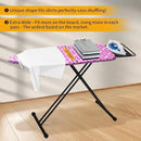 Extra Large Ironing Board with Hang Rail and Iron Rest 63" L x 20" W (Large with Iron Rest (Pink Cover)) by CozyNest Decor