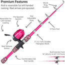 Kids Fishing Pole, Kids Portable Telescopic Fishing Rod Set, Tackle Box and Fishing Net Combo Kit, Kids Fishing Gear for Boys and Girls Age 5-10 and Youth by TinyTreasures Baby Boutique