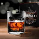 Old Fashioned Whiskey Glasses, Stemless Wine Glasses with Gift Box, 10Oz Rocks Glass for Scotch Cocktail Bourbon Vodka Liquor, Unique Gifts for Dad, Husband, Father's Day, Anniversary by CozyNest Decor