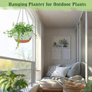 Hanging Planters for Outdoor Indoor Plants, 2 Pack 12 Inch Hanging Basket Plants Outdoor, Self Watering Hanging Planter with Plant Hanger for Garden Home Decoration (Green) by GreenHaven Gardens