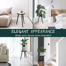 Uneedem Indoor Plant Stand Wood Mid Century Plant Stand for Indoor Plants, Modern Plant Table,Tall Plant Holder for Flower Pots, Small Round Side Table, End Table (B2-Black,High: 16.5") by GreenHaven Gardens