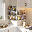 X-cosrack Spice Rack Wall Mount, 5 Tier Large Spice Rack Organizer for Efficient Storage, Height-Adjustable Hanging Spice Shelf for Kitchen and Pantry, Up to Storage 90 Jars(Patent No.:D909138S) by CozyNest Decor