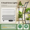 62" Tall Plant Stand with Grow Light Indoor, 7 Tiered Metal Plant Shelf Bookshelf, Curved Corner Flower Stand Display Storage Rack Holder for Living Room, Balcony Decor by GreenHaven Gardens