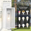 16-inch Large Outdoor Wall Light Fixture, White Exterior Wall Lantern Waterproof, Farmhouse Porch Sconce Lighting with Glass, Modern Outside Lights for House, Garage, Patio Lamp, 2 Packs by GreenHaven Gardens