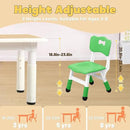 FUNLIO Kids Table and 4 Chairs Set for Ages 3-8, Height Adjustable Toddler Table and Chair Set, Easy to Wipe Arts & Crafts Table, for Classrooms/Daycares/Homes, CPC & CE Approved(5 pcs Set)-Multicolor by CozyNest Decor