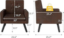 Kromax Mid-Century Modern Accent Chair for Living Room, 496 Lb. Weight Capacity, Dual Armrests, Comfy Extra Large Seat, Timeless Style Perfect for Reading & Relaxing, Bronze by CozyNest Decor