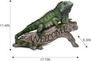 Patio Chameleon Figurine Garden Decor Lizard Outdoor Statue Yard Decoration Home Sculpture Outside Accessory Lawn Welcome Sign Iguana by GreenHaven Gardens
