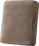 H.VERSAILTEX Velvet Stretch Couch Cushion Cover Plush Cushion Slipcover for Chair Cushion Furniture Protector Seat Cushion Sofa Cover (1 Piece Armchair Cushion Covers, Mocha) by CozyNest Decor