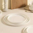 3 Packs Serving Platters, Large Serving Tray, Round Platters for Serving Food, Food Tray for Veggie Fruit Snack Dessert Cheese, White Ceramic Serving Trays for Party, Entertaining, 12.8”/10.8”/8.8” by CozyNest Decor