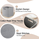 OIAHOMY Storage Cubes 11 Inch Bins-3-Pack, Cotton Rope Woven Baskets for Organizing, Square Storage Baskets for Shelves, Classroom, Kids Toy Bins, Closet, Baby Nursery-Grey by TinyTreasures Baby Boutique