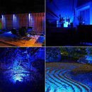 T-SUN Blue Solar Spotlights, Solar Lights Outdoor Waterproof, Auto ON/Off Adjustable Solar Garden Pond Lights for Tree, Patio, Yard, Garden, Driveway, Stairs, Pool Area (Blue- 2 Pack) by GreenHaven Gardens