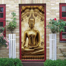 3D Door Stickers - Buddha Statue Murals - Peel & Stick Wallpaper - Self-Adhesive Decals - Removable PVC Waterproof - Bedroom & Living Room - 37.4" x 78.7" by GreenHaven Gardens