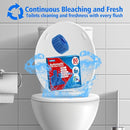 USKICH Toilet Bowl Cleaner Tablets 80 PACK, Bathroom Automatic Toilet Tank Blue Cleaners with Bleach, Slow-Releasing Household Toilet Cleaners for Deodorizing, Descaling, against Tough Stains