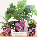 GUGUGO Face Planters Pots with Drainage, Flower Plant Pots for Indoor Plants, Unique Funny Small Succulent Desk Vase for Plant Lover Gifts (Bicolor-Black & White, 5.5Inch) by GreenHaven Gardens