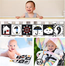 KUANGO 3 PCS Black and White High Contrast Baby Toys Newborn Toys 0-6 Months, Visual Stimulation Sensory Soft Book, Infant Tummy Time Toys 0-3-6 Months Baby Gifts by TinyTreasures Baby Boutique