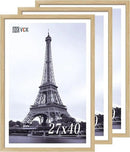 VCK 27x40 Oak Poster Frame 3 Pack, Natural Solid Wood Picture Frames, Wall Gallery Frame by CozyNest Decor