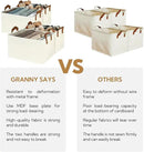 GRANNY SAYS Closet Storage Baskets, Collapsible Fabric Storage Bins with Metal Frame, Clothes Organizer Bins, Large Baskets for Shelves, Ivory, 4-Pack by CozyNest Decor