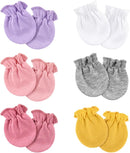 Newborn Baby Mittens No Scratch Cotton Elastic Wrist Gloves Infant Toddler Mittens for Baby Boy Girl 0-6 Months by TinyTreasures Baby Boutique