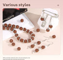 200pcs 10mm Rhinestone Beads for Jewelry Making, Brown Shiny Round Disco Ball Beads Bulk, Sparkle Crystal Clay Christmas for Bracelet Baseball Necklace Earring Crafting and DIY by TinyTreasures Baby Boutique