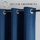 Blackout Curtains 108 Inches Long for Bedroom, Thermal Insulated Blackout Curtains 2 Panels Set, Solid Grommet Privacy Room Darkening Drapes for Living Room Windows(W52 x L108, Navy Blue) by CozyNest Decor
