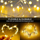 JMEXSUSS 4 Pack 100 LED Solar Fairy Lights, 33ft Warm White Solar String Lights Outdoor Waterproof, 8 Modes Copper Wire Solar Twinkle Lights for Garden Yard Tree Wedding by GreenHaven Gardens