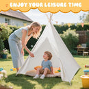 6 Pack Teepee Tent for Kids [Thickened] with Light String and Inflatable Airbed, Slumber Party Tents, Sleepover Tents Party for Girls Boys Indoor Outdoor (White) by TinyTreasures Baby Boutique