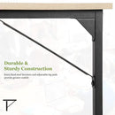 PayLessHere | 39 Inch Computer Desk | Nature | Office Desk with Metal Frame, Adjustable Feet | Water-Resistant, Scratchproof Surface | Sturdy Writing Table for Home Office or Study | Pack of 1 by CozyNest Decor