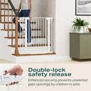Cumbor 36" Extra Tall Baby Gate for Dogs and Kids with Wide 2-Way Door, 29.7-40.6" Width, and Auto Close Personal Safety for Babies and Pets, Fits Doorways, Stairs, and Entryways by TinyTreasures Baby Boutique