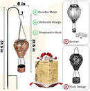 Hummingbird Decor Hot Air Balloon Solar Lantern – Outdoor Decorative Hanging Light for Garden Yard Patio Porch Lawn and Pathway – Unique Housewarming, Birthday Gift for Women Mom Grandma by GreenHaven Gardens