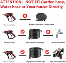 Sooprinse Short Pressure Washer Gun with Foam Cannon, Foam Cannon for Pressure Washer, 1/4 Inch Quick Connector, 5 Nozzle Tips with Car Wash Mitt, 1 Liter by GreenHaven Gardens